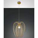 pendant luminaire CAMP 1 flame E27 IP20, gold matt