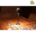 Fabas Luce Lampe rechargeable KATY avec variateur tactile IP54, noir  gradable