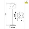 Fabas Luce Lampe rechargeable KATY avec variateur tactile IP54, noir  gradable