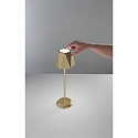 Fabas Luce LED Battery table lamp KATY Outdoor luminaire, 3W, 3000K, 320lm, IP54, gold satin Fabas Luce LED Battery table lamp KATY Outdoor luminaire, 3W, 3000K, 320lm, IP54, gold satin