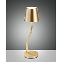 LED Battery table lamp JUDY Outdoor luminaire, 3W, 3000K, 320lm, IP54, gold satin