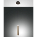LED Pendant luminaire PRADO, 6,5W, 3000K, 720lm, IP20, black / gold
