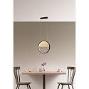 LED Pendant luminaire PIERRE, 29W, 3000K, 3020lm, IP20, black