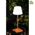 Fabas Luce Lampe rechargeable ADAM avec variateur tactile IP44, orange gradable