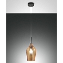 pendant luminaire STINTINO E27 IP20, amber, black