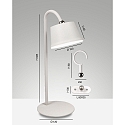 Fabas Luce Luce a batteria ARMANDA IP54, Bianco dimmerabile