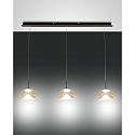 Luci a sospesione BRENA 3-Lampadine, lang IP20, nero dimmerabile