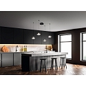 Luci a sospesione BRENA 4-Lampadine IP20, nero dimmerabile