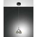 Luci a sospesione LUCILLE 1-Lampadina IP20, nero dimmerabile