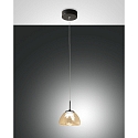 Luci a sospesione LUCILLE 1-Lampadina IP20, nero dimmerabile