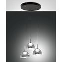 Luci a sospesione LUCILLE 3-Lampadine IP20, nero dimmerabile