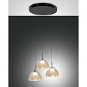 Luci a sospesione LUCILLE 3-Lampadine IP20, nero dimmerabile