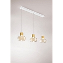 pendant luminaire KINO 3 flames, long IP20, white dimmable
