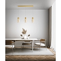 Fabas Luce Luci a sospesione LAPO 3-Lampadine, lang IP20, oro dimmerabile