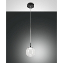 Luminaire  suspension ARIEL  1 flamme IP20, noir gradable