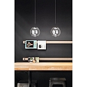 Fabas Luce Luminaire  suspension ARIEL  1 flamme IP20, noir gradable