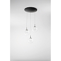 Luminaire  suspension ARIEL 3 flammes IP20, noir gradable