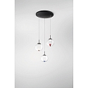 Luminaire  suspension ARIEL 3 flammes IP20, noir gradable