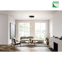 Fabas Luce Luci a sospesione DEVA 3-Lampadine, rotondo IP20, nero dimmerabile