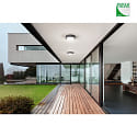 Fabas Luce Plafonnier extérieur OWEN IP65, gris foncé