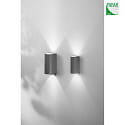 Fabas Luce Applique da esterno HELI IP54, grigio scuro