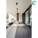 Fabas Luce Außendeckenleuchte MANU, E27, IK05, IP54, dunkelgrau