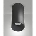 downlight RAY cylindrical, rigid, surface-mounted version IP44, black dimmable
