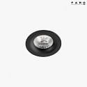 Faro Plafonnier encastré NAIS LED IP23, noir