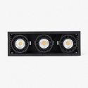 Apparecchio da incasso a soffitto COLIN-3 LED IP23, nero