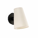 Wandleuchte LUPE E27, IP20, schwarz, beige