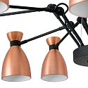 Faro pendant luminaire RETRO 12 flames E14 IP20, copper, mat 