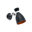 wall luminaire RETRO E14 IP20, copper, black matt 
