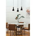 pendant luminaire RETRO 3 flames E14 IP20, copper, black matt 