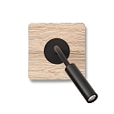 LED Leseleuchte MOOD SQ 2W, 3000K, IP20, schwarz, eiche