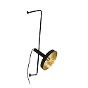 Faro wall luminaire WHIZZ E27 IP20, gold, black matt 