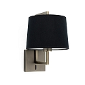 wall luminaire FRAME E27 IP20, black, antique gold 