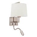 wall luminaire FRAME E27 IP20, beige, nickel matt 