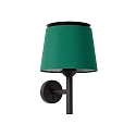 Lampada da parete SAVOY E27 IP20, verde, nero 