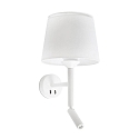 Lampada da parete SAVOY E27 IP20, bianco 