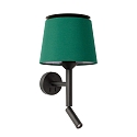 Lampada da parete SAVOY E27 IP20, verde, nero 