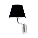 wall luminaire ETERNA E27 IP20, chrome, black 