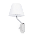 wall luminaire ETERNA E27 IP20, chrome, white 
