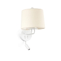 wall luminaire MONTREAL E27 IP20, beige, white matt 