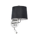 wall luminaire MONTREAL E27 IP20, chrome, black 