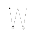 Luci a sospesione MINE PC SPACE 2-Lampadine E27 IP20, grigio scuro 