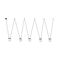 Luci a sospesione MINE PC SPACE 5-Lampadine E27 IP20, grigio scuro 