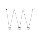Luci a sospesione MINE 3-Lampadine E27 IP20, grigio scuro 