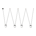 Luci a sospesione MINE 4-Lampadine E27 IP20, grigio scuro 
