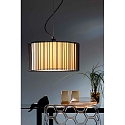 Luci a sospesione LINDA E27 IP20, beige, nero opaco 