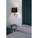 wall luminaire ROOM E27 IP20, nickel satined, black 